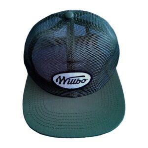 WILLBo  Dub Trucker Hat Green Spell Out Patch Logo Laguna Beach Snapback